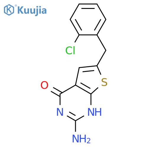 Thieno[2,3-d]pyrimidin-4(1H)-one, 2-amino-6-[(2-chlorophenyl)methyl]- structure