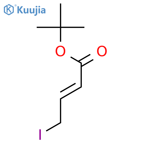 2-Butenoic acid, 4-iodo-, 1,1-dimethylethyl ester, (2E)- structure