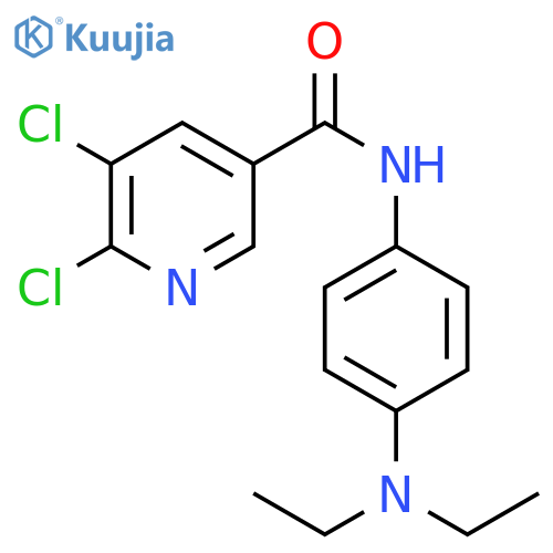 5,6-Dichloro-N-[4-(diethylamino)phenyl]-3-pyridinecarboxamide structure