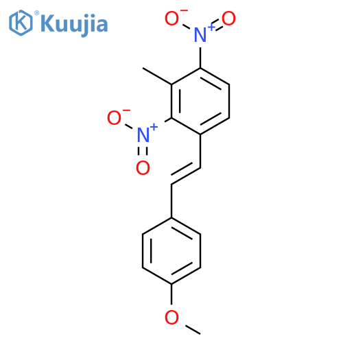 Benzene, 1-[(1E)-2-(4-methoxyphenyl)ethenyl]-3-methyl-2,4-dinitro- structure