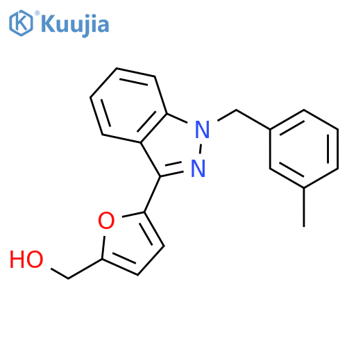 2-FURANMETHANOL, 5-[1-[(3-METHYLPHENYL)METHYL]-1H-INDAZOL-3-YL]- structure