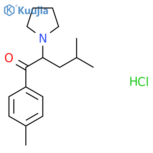 4-Methyl-1-(4-methylphenyl)-2-(1-pyrrolidinyl)-1-pentanone, monohydrochloride structure