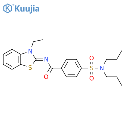 4-(dipropylsulfamoyl)-N-(2Z)-3-ethyl-2,3-dihydro-1,3-benzothiazol-2-ylidenebenzamide structure