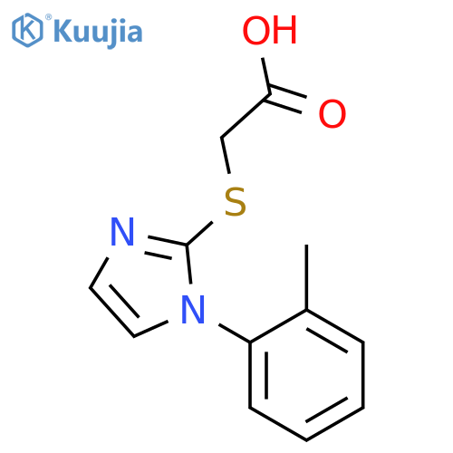2-{1-(2-Methylphenyl)-1H-imidazol-2-ylsulfanyl}acetic Acid structure