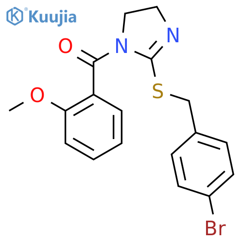 2-{(4-bromophenyl)methylsulfanyl}-1-(2-methoxybenzoyl)-4,5-dihydro-1H-imidazole structure