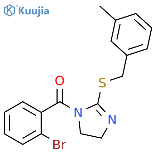 1-(2-bromobenzoyl)-2-{(3-methylphenyl)methylsulfanyl}-4,5-dihydro-1H-imidazole structure