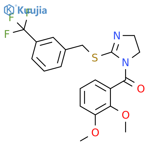 1-(2,3-dimethoxybenzoyl)-2-({3-(trifluoromethyl)phenylmethyl}sulfanyl)-4,5-dihydro-1H-imidazole structure