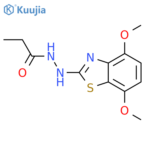 N'-(4,7-dimethoxy-1,3-benzothiazol-2-yl)propanehydrazide structure