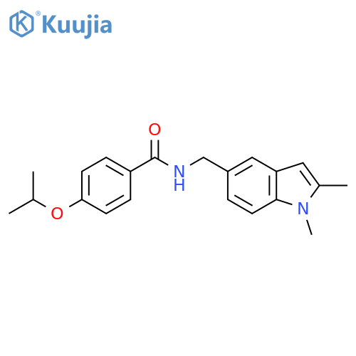 N-(1,2-dimethyl-1H-indol-5-yl)methyl-4-(propan-2-yloxy)benzamide structure