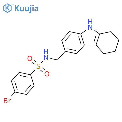 4-bromo-N-(2,3,4,9-tetrahydro-1H-carbazol-6-yl)methylbenzene-1-sulfonamide structure