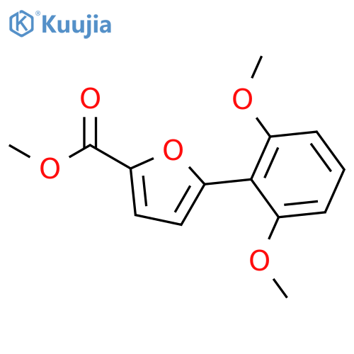 2-Furancarboxylic acid, 5-(2,6-dimethoxyphenyl)-, methyl ester structure