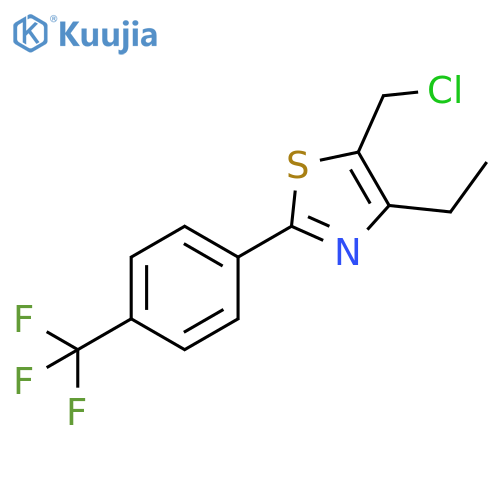 5-(Chloromethyl)-4-ethyl-2-[4-(trifluoromethyl)phenyl]thiazole structure