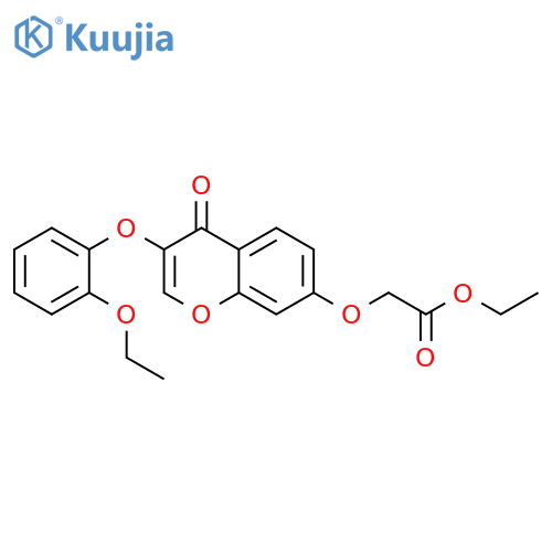 ethyl 2-{3-(2-ethoxyphenoxy)-4-oxo-4H-chromen-7-yloxy}acetate structure