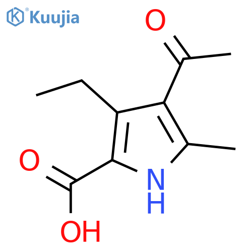 4-acetyl-3-ethyl-5-methyl-1H-pyrrole-2-carboxylic acid structure