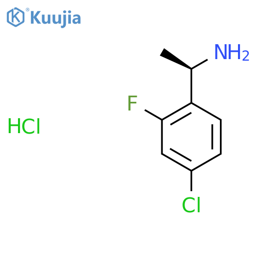 (R)-1-(4-Chloro-2-fluorophenyl)ethan-1-amine hydrochloride structure