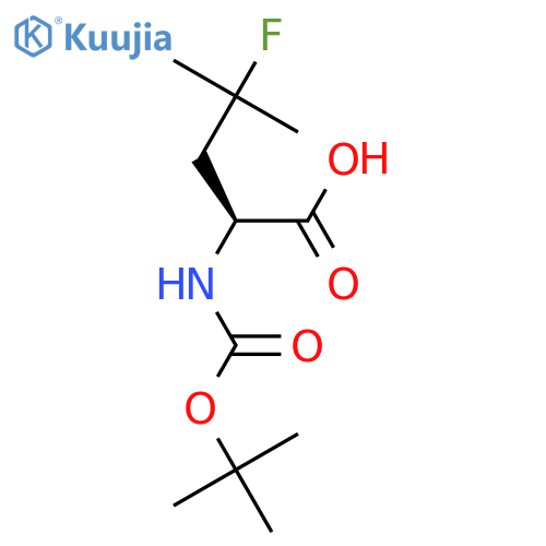 (S)-2-((Tert-butoxycarbonyl)amino)-4-fluoro-4-methylpentanoic acid structure