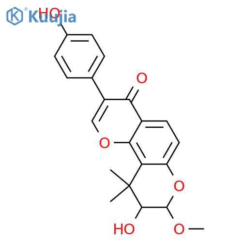 8,9-Dihydro-8,9-dihydroxy-3-(4-hydroxyphenyl)-10,10-dimethyl-4H,10H-benzo[1,2-b:3',4'-b]dipyran-4-one; (8R*,9S*)-form, 8-Me ether structure