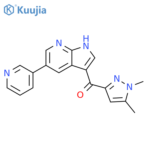 Methanone,(1,5-dimethyl-1H-pyrazol-3-yl)[5-(3-pyridinyl)-1H-pyrrolo[2,3-b]pyridin-3-yl]- structure