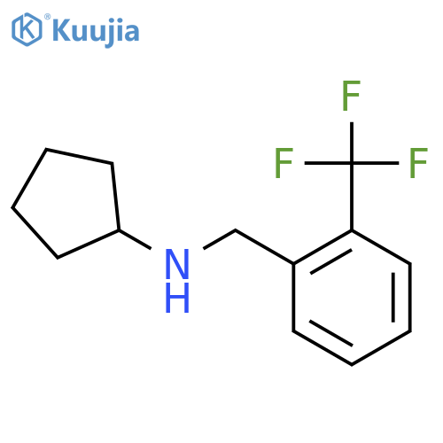 N-{[2-(Trifluoromethyl)phenyl]methyl}cyclopentanamine structure