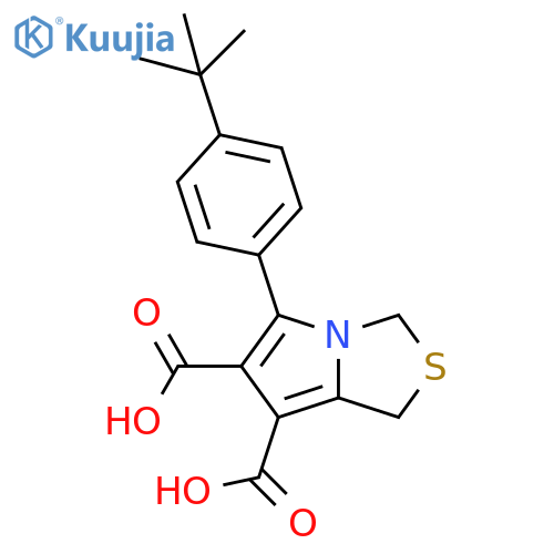 5-4-(tert-Butyl)phenyl-1H-pyrrolo1,2-c1,3thiazole-6,7-dicarboxylic acid structure