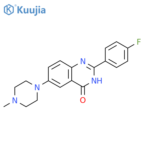 2-(4-fluorophenyl)-6-(4-methylpiperazino)-4(3H)-quinazolinone structure