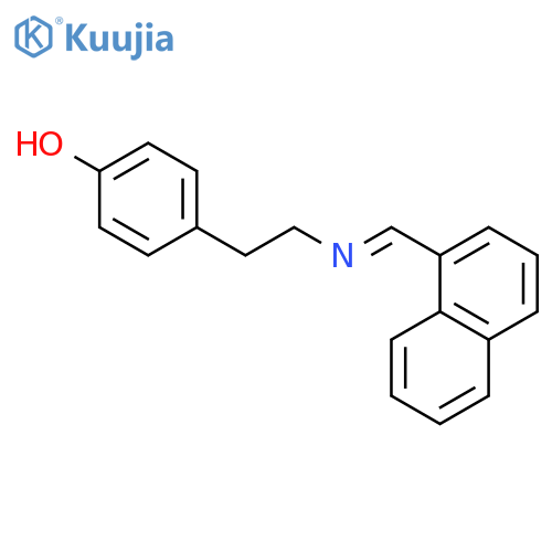 Phenol, 4-[2-[(1-naphthalenylmethylene)amino]ethyl]- structure