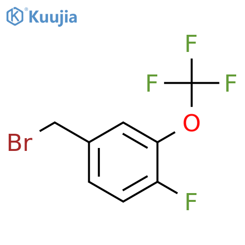 4-FLUORO-3-(TRIFLUOROMETHOXY)BENZYL BROMIDE structure
