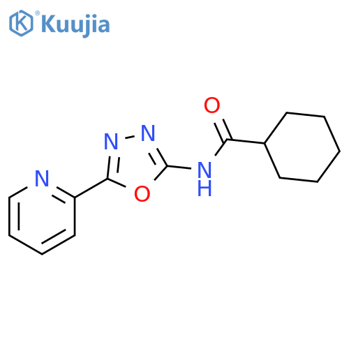 N-5-(pyridin-2-yl)-1,3,4-oxadiazol-2-ylcyclohexanecarboxamide structure