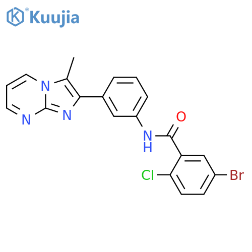 5-bromo-2-chloro-N-(3-{3-methylimidazo1,2-apyrimidin-2-yl}phenyl)benzamide structure
