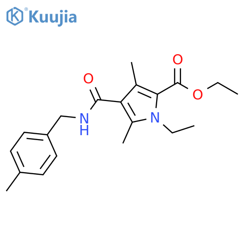 ethyl 1-ethyl-3,5-dimethyl-4-{(4-methylphenyl)methylcarbamoyl}-1H-pyrrole-2-carboxylate structure