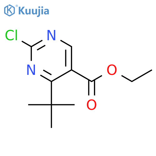 Ethyl 4-(tert-butyl)-2-chloropyrimidine-5-carboxylate structure