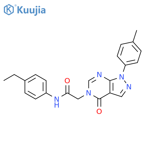 N-(4-ethylphenyl)-2-1-(4-methylphenyl)-4-oxo-1H,4H,5H-pyrazolo3,4-dpyrimidin-5-ylacetamide structure