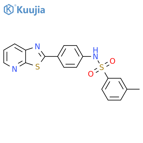 3-methyl-N-(4-{1,3thiazolo5,4-bpyridin-2-yl}phenyl)benzene-1-sulfonamide structure