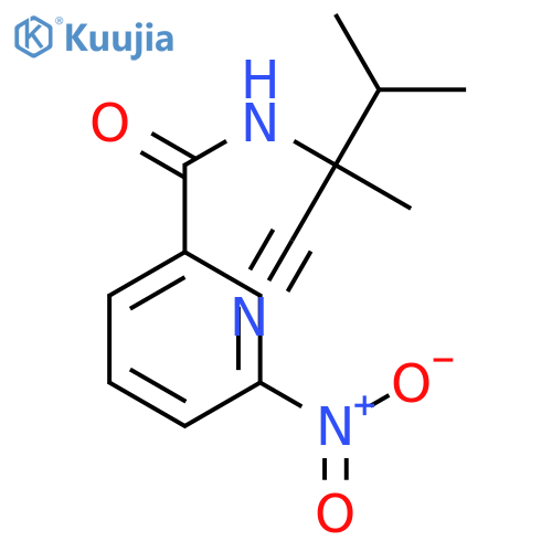 N-(1-cyano-1,2-dimethylpropyl)-3-nitrobenzamide structure