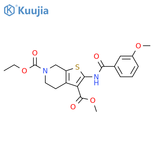 6-ethyl 3-methyl 2-(3-methoxybenzamido)-4H,5H,6H,7H-thieno2,3-cpyridine-3,6-dicarboxylate structure