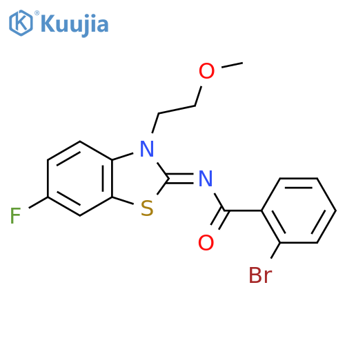2-bromo-N-(2Z)-6-fluoro-3-(2-methoxyethyl)-2,3-dihydro-1,3-benzothiazol-2-ylidenebenzamide structure