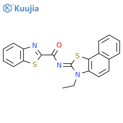 N-(2E)-3-ethyl-2H,3H-naphtho2,1-d1,3thiazol-2-ylidene-1,3-benzothiazole-2-carboxamide structure