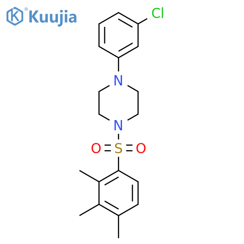 1-(3-chlorophenyl)-4-(2,3,4-trimethylbenzenesulfonyl)piperazine structure