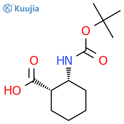 (1S,2R)-2-{[(tert-butoxy)carbonyl]amino}cyclohexane-1-carboxylic acid structure