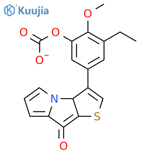 CARBONIC ACID, ETHYL2-METHOXY-5-(8-OXO-8H-THIENO[2,3-B]PYRROLIZIN-3-YL)PHENYL ESTER structure