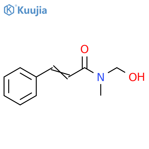 (2E)-N-(hydroxymethyl)-N-methyl-3-phenylprop-2-enamide structure