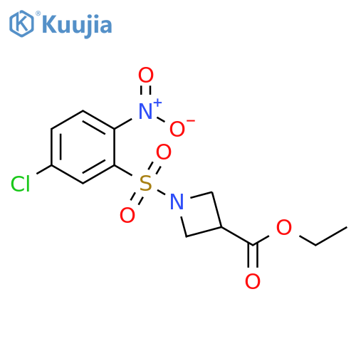 ethyl 1-(5-chloro-2-nitrobenzenesulfonyl)azetidine-3-carboxylate structure
