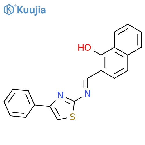 1-Naphthalenol, 2-[[(4-phenyl-2-thiazolyl)imino]methyl]- structure