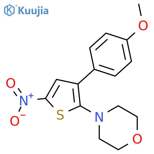 Morpholine, 4-[3-(4-methoxyphenyl)-5-nitro-2-thienyl]- structure