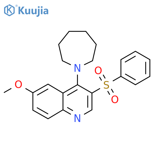 4-(Azepan-1-yl)-3-(benzenesulfonyl)-6-methoxyquinoline structure