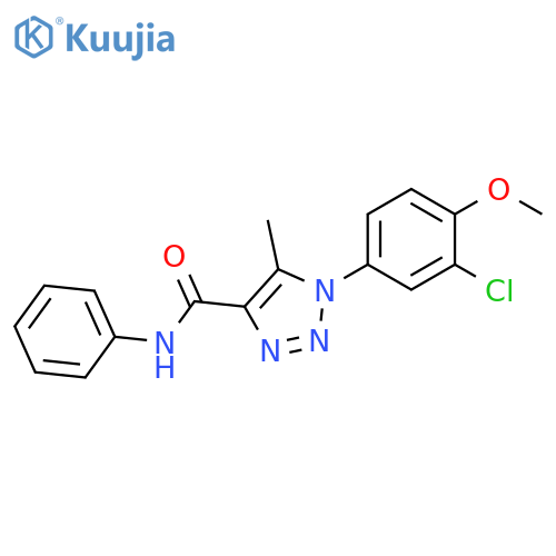 1-(3-chloro-4-methoxyphenyl)-5-methyl-N-phenyl-1H-1,2,3-triazole-4-carboxamide structure