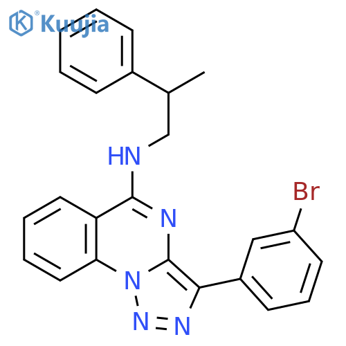 3-(3-bromophenyl)-N-(2-phenylpropyl)-1,2,3triazolo1,5-aquinazolin-5-amine structure