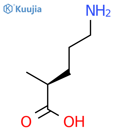 (2S)-5-amino-2-methylpentanoic acid structure