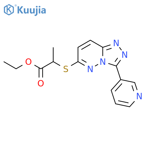 ethyl 2-{3-(pyridin-3-yl)-1,2,4triazolo4,3-bpyridazin-6-ylsulfanyl}propanoate structure
