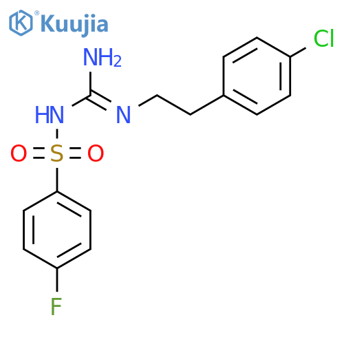 N'-2-(4-chlorophenyl)ethyl-N-(4-fluorobenzenesulfonyl)guanidine structure
